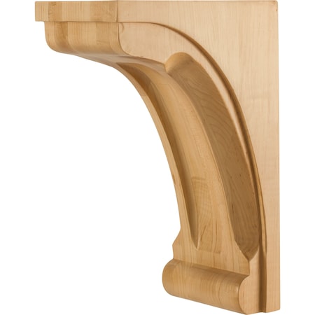 Hardware Resources 5" Wx8"Dx12"H Rubberwood Scooped Corbel COR41-3-RW